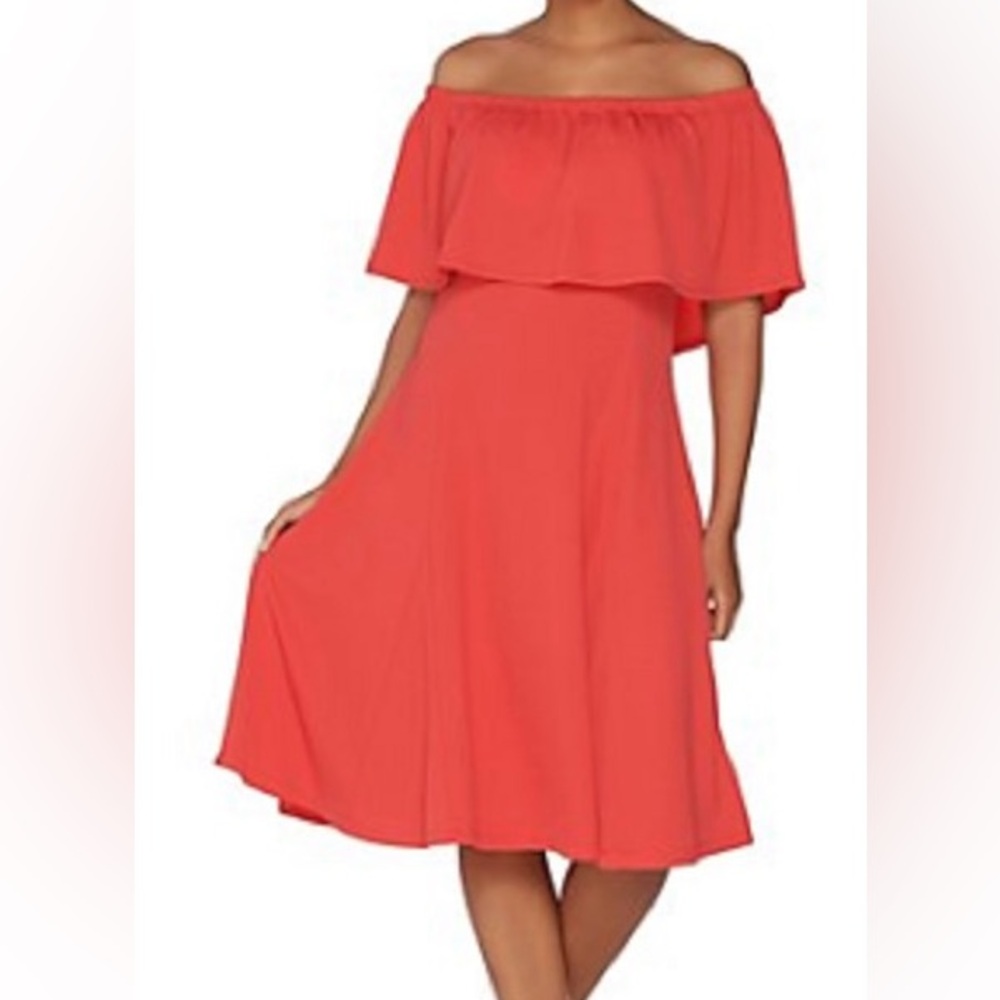 Isaac Mizrahi Live! Pebble Knit Ruffle Dress NWOT